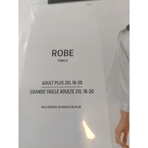 Bride's Robe Plus Size White Satin Wedding Special Day Amscan Size 2XL - Picture 2 of 3